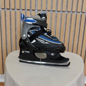 Kids Black and Blue Ice Skates